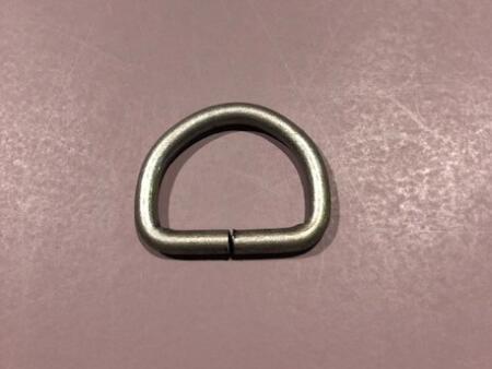 D-ring oud zilver 25 mm, dikte 4 mm