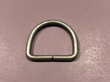 D-ring oud zilver 30 mm