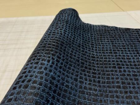 Runderleer print blauw